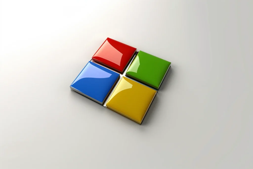 3D Microsoft logo by Midjourney