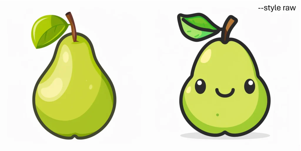A green pear emoji icon.