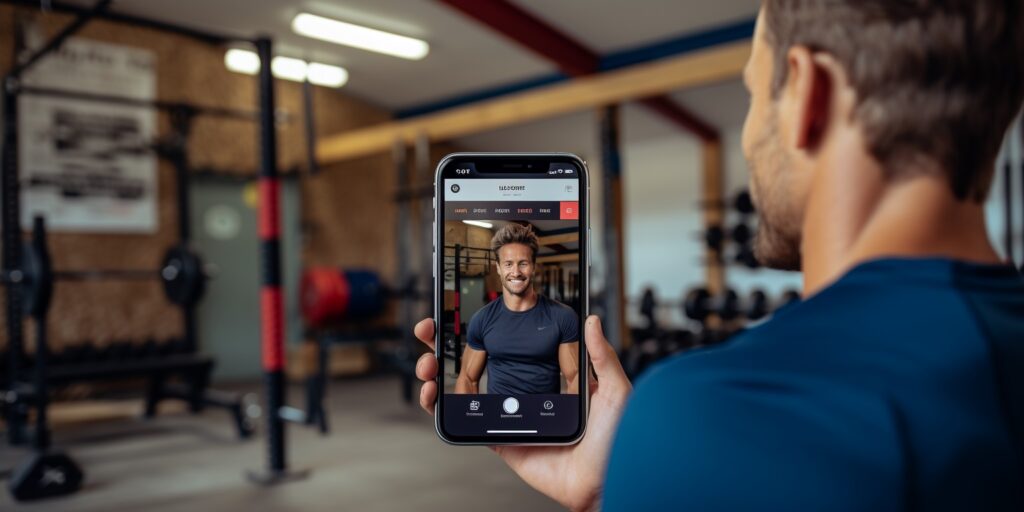 virtual personal trainer on a phone
