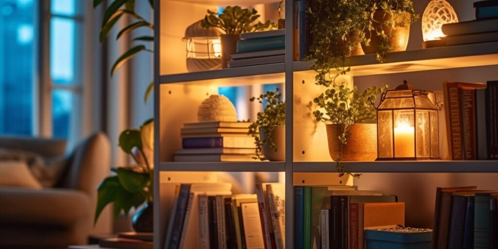 Bookshelf midjourney image