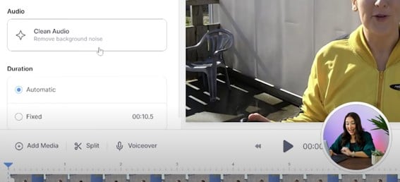 Clean Audio tool in the VEED Online Video Editor