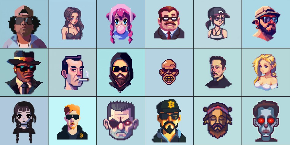 CyberPunks 2.0 NFT collection generated with Midjourney AI