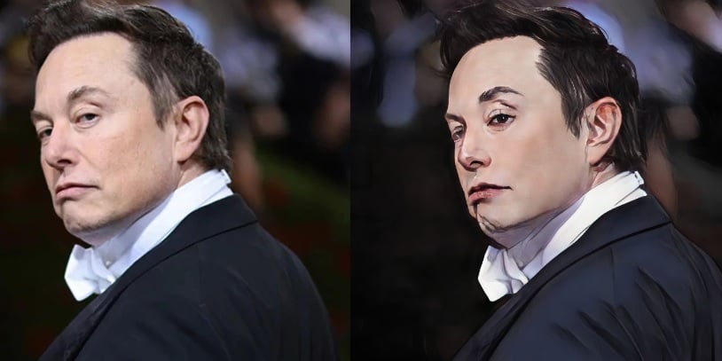 Elon Musk Cartoonized with a Computer vision tool