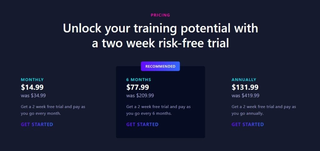 EvolveAI 2024 pricing with Monthly, 6 Monthly, and Annually for $14.99, $77.99, and $131.99 respectively.