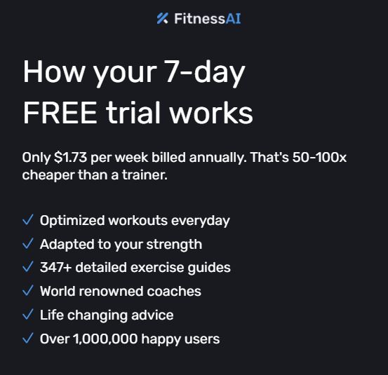 FitnessAI pricing plan