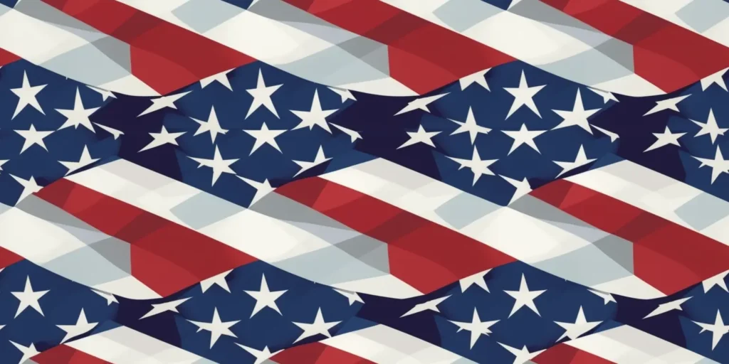 Midjourney generated image of tiled American flags
