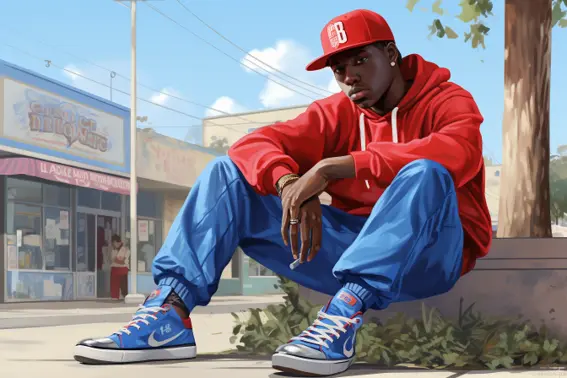 Grand Theft Auto (GTA) style artwork in Midjourney Gangster style