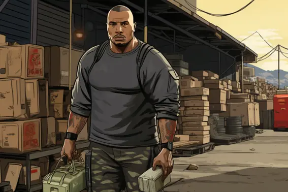 Grand Theft Auto (GTA) style artwork in Midjourney Gangster style