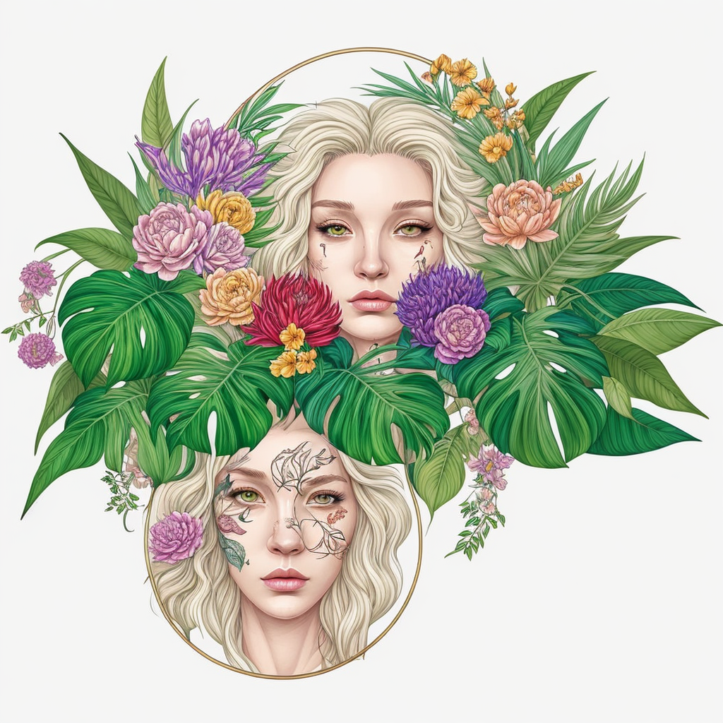Ai Subliminal message generated with Spirals that read "RARE" in a floral arrangement.