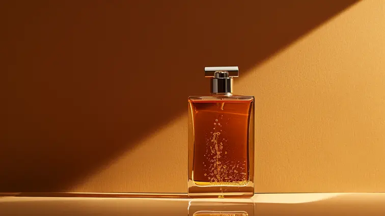 Magazine minimalist product photography of high end men's aftershave