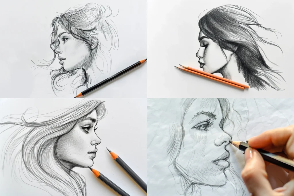 Midjourney pencil sketch image example