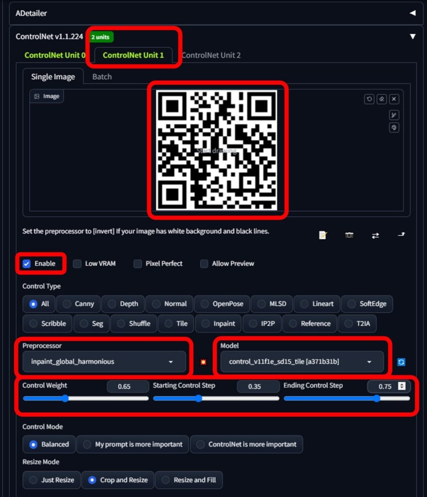 Run Diffusion GUI -  QR Code Settings 003
