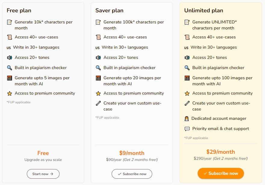 Rytr Pricing