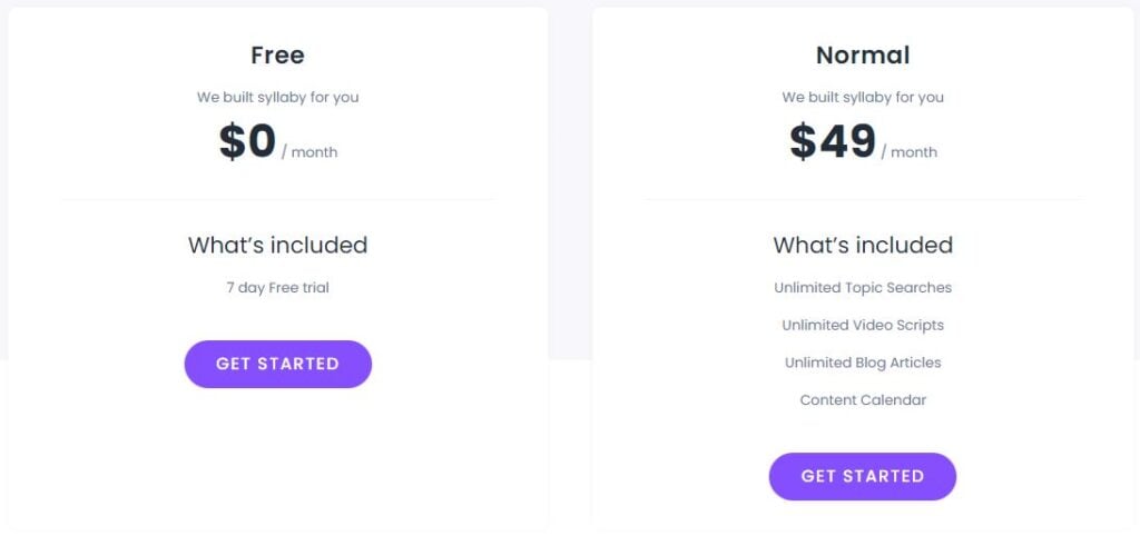 Syllaby Pricing