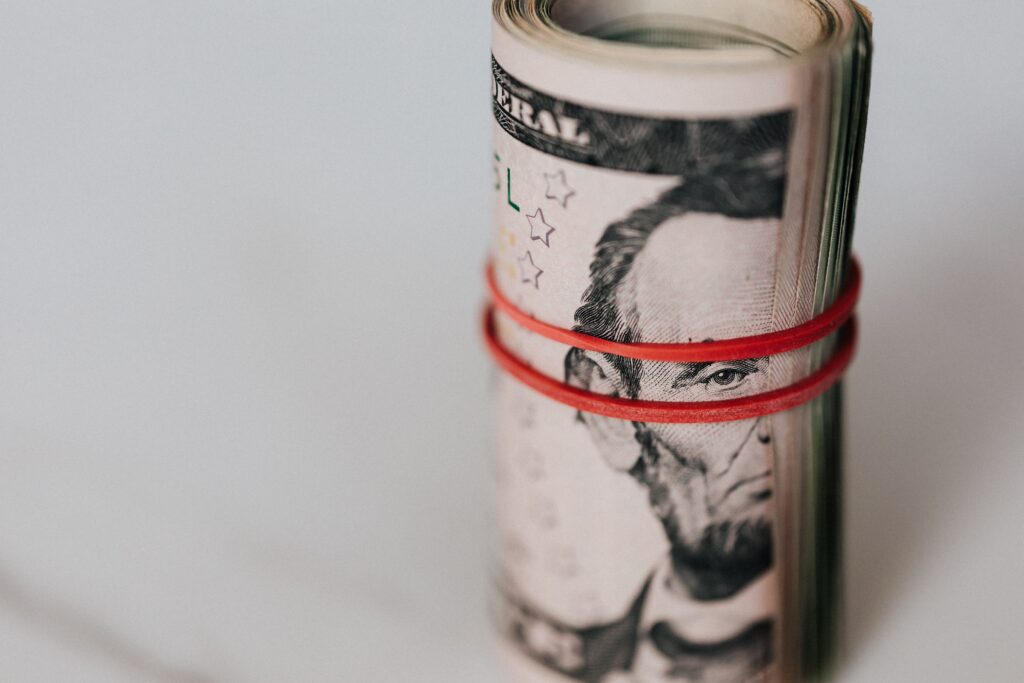 A small bundle on American money.