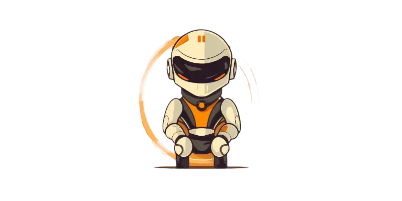 Midjourney generated image of a space suit wearing mascot in line art