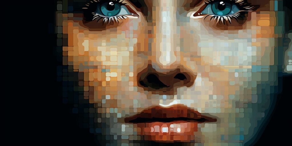 ladies face heavy pixelated