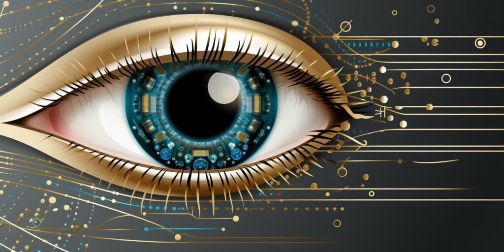 icon style digital human eye